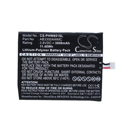 Bsc Preferred Philips W8510 Xenium W8510 Mobile Phone Replacement Battery CS-PHW851SL